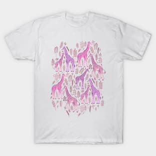 Pink Giraffe Pattern T-Shirt